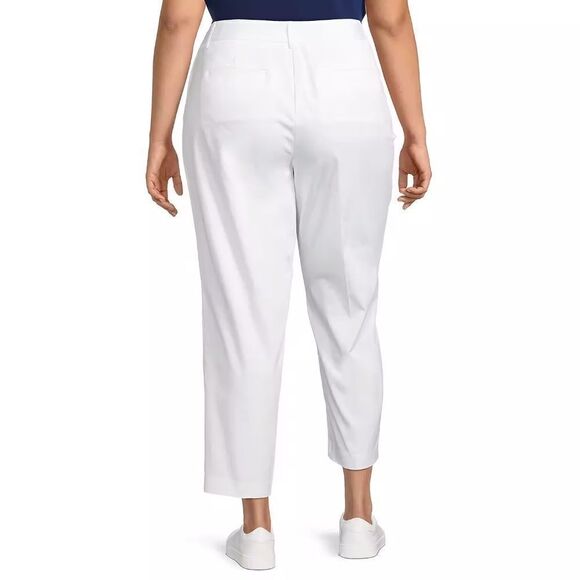 Liz Claiborne Emma Ankle Length Mid-Rise Secretly Slimming Pant White 24W - Picture 2 of 2